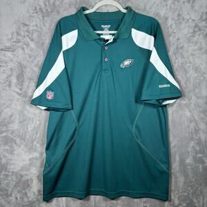 Vintage 2000s Reebok Philadelphia Eagles NFL Polo Shirt Men’s XL Green